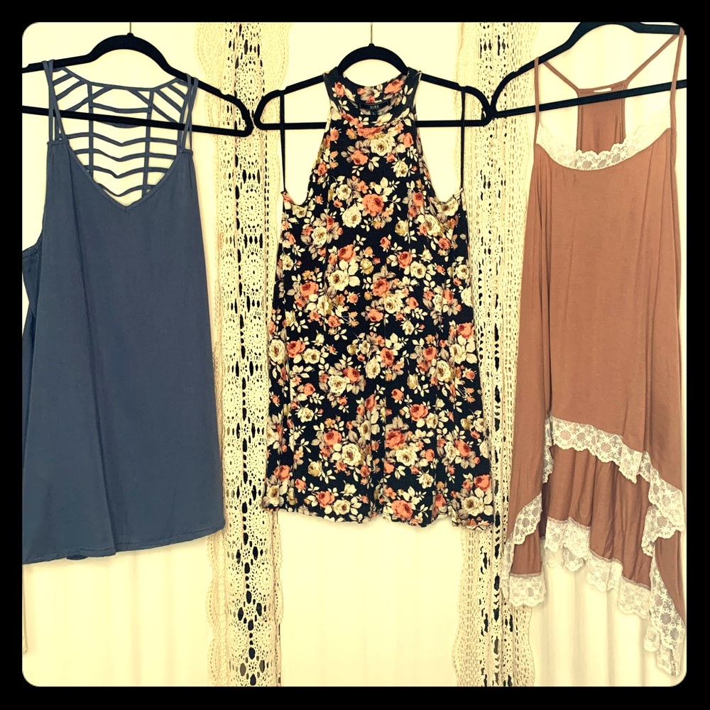 Assorted Tank Top Lot - Size Large - 3 pieces